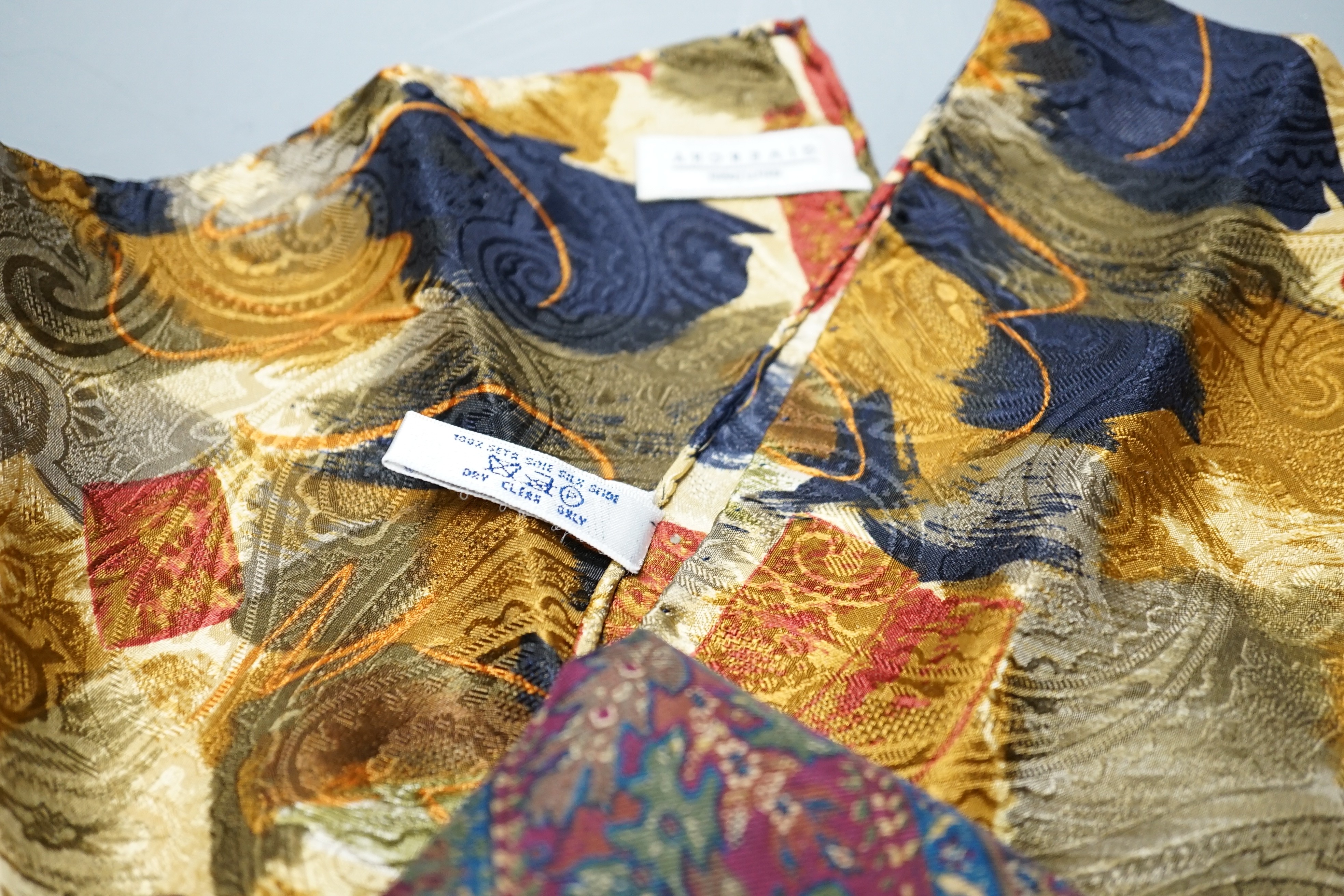 A selection of men's silk scarves and handkerchiefs, to include Givenchy and others